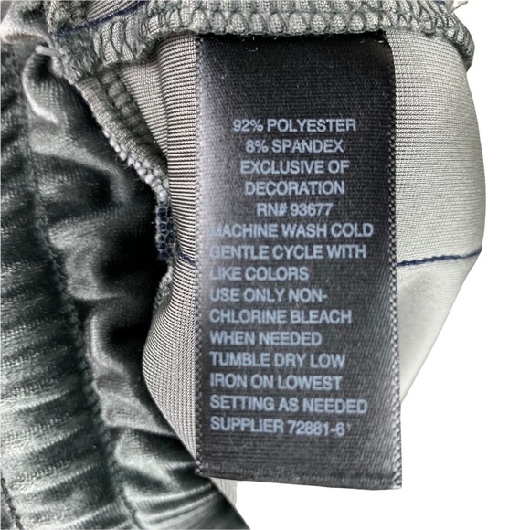 Xersion Studio Silver Grey Velour Joggers with Track Pant Stripes Size Large - Picture 5 of 7